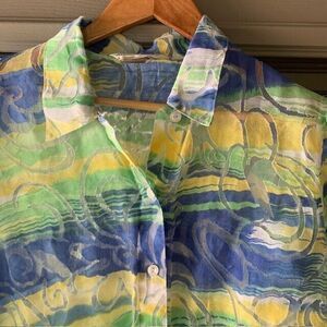 Allison‎ Daley Royal Blue Cottage Core Size 16 Beachy Coastal Plus